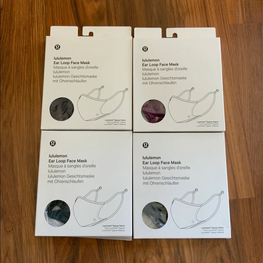 Lululemon ear loop face masks new in sealed bag